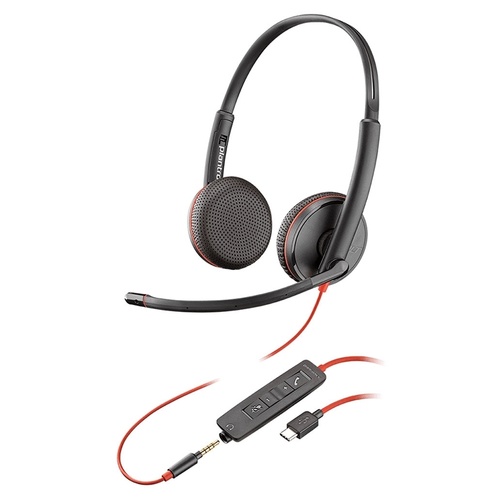 Poly Blackwire C3225 UC Stereo Headset (USB-C & 3.5mm) - 80S04A6