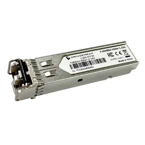 GRANDSTREAM F-MM850-550M-1.25G SFP FIBER MODULE - MULTI-MODE 850NM 550-METER 1.25GBPS